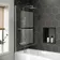 Hereford 1700x700 Square Shower Bath & 6mm Easy Clean Screen with Rail