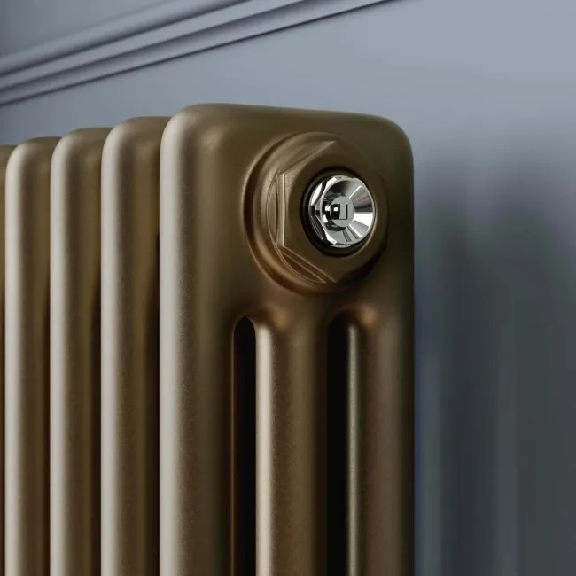 Athens Antique Gold Triple Column Vertical Traditional Radiator 1800x560mm