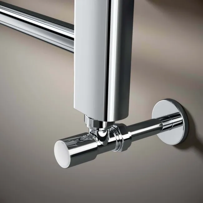 Barcelona Chrome Straight Heated Towel Rail 650x400mm