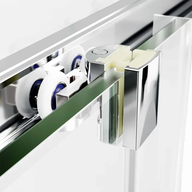 Hamburg Easy Clean 8mm Sliding Shower Door 1400mm - Easy Fix Feature