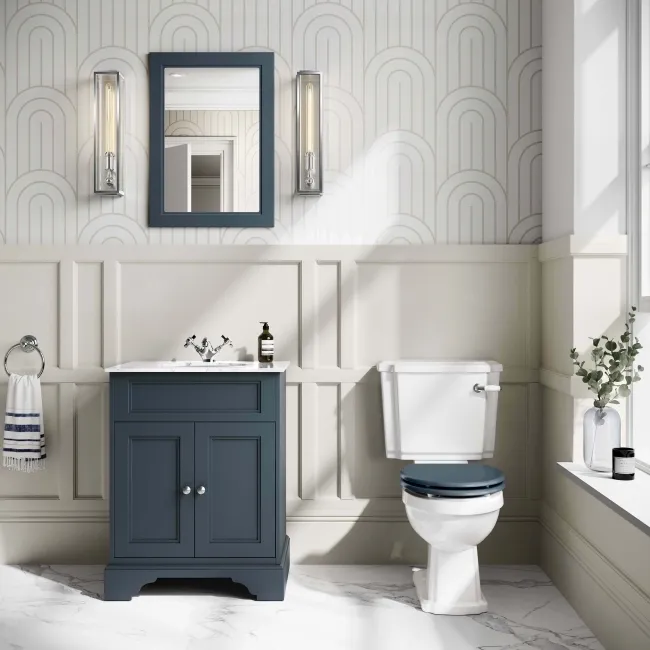 Inky Blue Bathroom Mirror 700x500mm