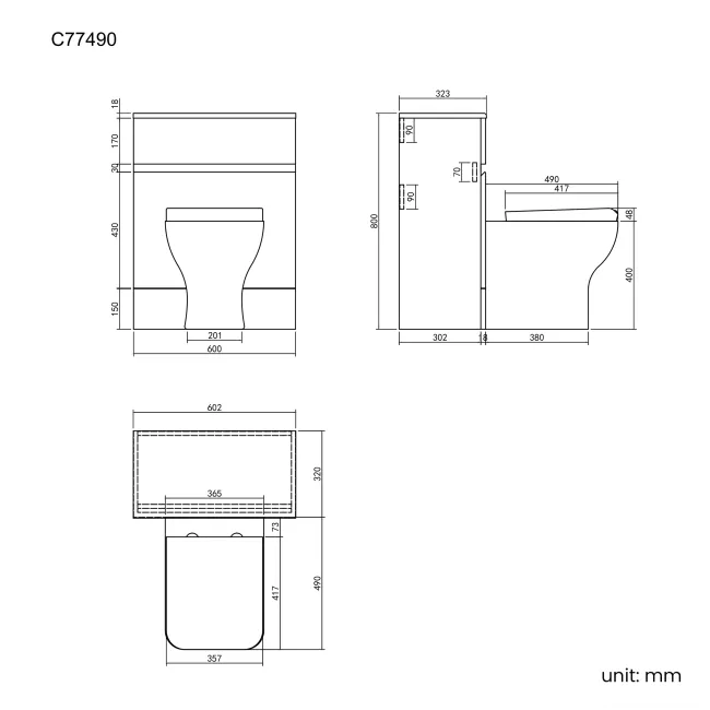 Foster Gloss White Back To Wall Unit and Atlanta Toilet