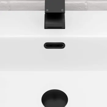 Matt Black Pill Basin Overflow Ring