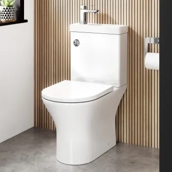 Brooklyn 2-In-1 Combined Wash Basin & Rimless Toilet With Soft Close Seat