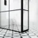 Munich Matt Black Grid 8mm Wet Room Shower Glass 800mm & 250mm Pivotal Return Panel