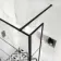 Munich Matt Black Grid 8mm Wet Room Shower Glass 1200mm & 250mm Return Panel