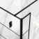 Munich Matt Black Grid 8mm Wet Room Shower Glass 900mm & 250mm Pivotal Return Panel