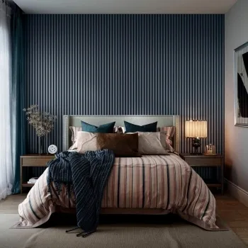 Trepanel Design® Double Denim Blue Acoustic Wall Panels