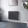 Marbella Anthracite Double Oval Panel Radiator 600x780mm