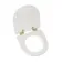 Kansas Traditional Cotton White Wooden Soft Close Seat with Brushed Brass Hinges