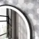 Maya Battery Operated Matt Black Arched LED Mirror 750x500mm