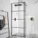 Munich Matt Black Grid 8mm Wet Room Shower Glass 800mm & 250mm Return Panel