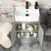 Harper Stone Grey Vanity with Semi Recessed Basin 500mm - Black Accents