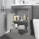 Trent Stone Grey Combination Vanity Basin and Boston Toilet 1100mm - Left Handed