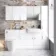 Harper Gloss White Combination Vanity Basin and Boston Toilet 1500mm