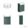 Monaco Midnight Green Traditional Basin Vanity 600mm