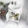 Quartz Gloss White Vanity with Semi Recessed Basin 550mm