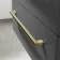 Omaha Slate Grey Wall Hung Drawer Vanity with Marble Top & Marin Basin 800mm - Brushed Brass Accents