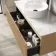 Malta Fluted Country Oak Wall Hung Drawer Vanity with Marble Top & Nevis Basin 1000mm
