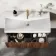 Malta Fluted Black Walnut Wall Hung Basin Drawer Vanity 800mm