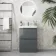 Corsica Storm Grey Slimline Basin Drawer Vanity 600mm