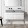 Trent Gloss White Wall Hung Drawer with Marble Top 1200mm - Excludes Counter Top Basins