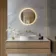 Delilah Battery Operated Brushed Brass Round Backlit LED Mirror 500mm