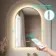Maya Brushed Brass Arched Backlit Illuminated LED Mirror With BLUETOOTH Speaker 750x500mm