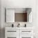 Aurora Battery Operated Matt Black Illuminated LED Mirror Cabinet 700x1200mm