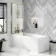 Hereford 1500x700 Square Shower Bath & 6mm Easy Clean Brushed Brass Framed Bath Screen