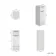 Sicily Fluted Coastal White Side Cabinet Unit 300mm - Chrome Handles