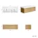 Sorrento Fluted Country Oak Wall Hung Double Basin Drawer Vanity 1200mm