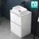 100% Waterproof - Corsica Gloss White PVC Vanity Drawer with Marble Top & Marin Basin 600mm