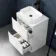 100% Waterproof - Corsica Gloss White PVC Vanity Drawer with Marble Top & Marin Basin 600mm