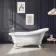 Highbury 1550mm Roll Top Slipper Bath - White Ball Feet