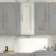 Chalk White Wall Hung Cabinet 700x300mm - Brass Knurled Handles