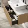 Malta Fluted Country Oak Wall Hung Drawer Vanity with Marble Top & Cody Basin 800mm