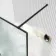 Munich Fluted Effect Matt Black Framed Easy Clean 8mm Wet Room Shower Glass Panel 1100mm