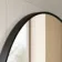 Essence Black Framed Round Bathroom Mirror 500mm