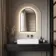Maya Black Framed Arched Backlit Illuminated LED Mirror 750x500mm