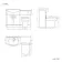 Quartz Stone Grey Combination Vanity Basin and Denver Toilet 1150mm - Black Accents