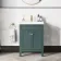 Bermuda Midnight Green Basin Vanity 600mm - Brushed Brass Accents