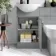 Quartz Stone Grey Combination Vanity Basin and Denver Toilet 950mm - Black Accents