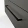 Elba Graphite Grey Wall Hung Drawer Vanity with Marble Top & Cody Basin 1000mm - Black Accents