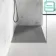 Berlin Rectangular Dark Grey Slate Effect SMC Composite Shower Tray 1200x700mm