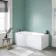P Shaped 1600 Shower Bath - Left Handed