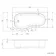 P Shaped 1600 Shower Bath - Left Handed