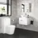 Avon Gloss White Wall Hung Drawer Vanity with Oval Counter Top Basin 600mm