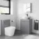 Trent Stone Grey Vanity with Oval Counter Top Basin 600mm