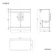 Avon Gloss White Counter Top Vanity with Marble Top 800mm - Black Accents
